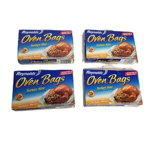 Reynolds Oven Bags Turkey Size 4 Pack Bundle NEW Holiday Cooking 8 Bags
